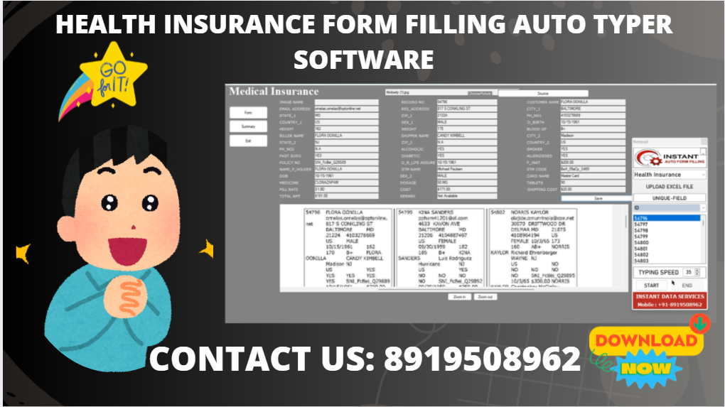 Health Insurance Form Filling Auto Typer Software Fill Health Insurance Forms Automatically 2025 #freedownlaod