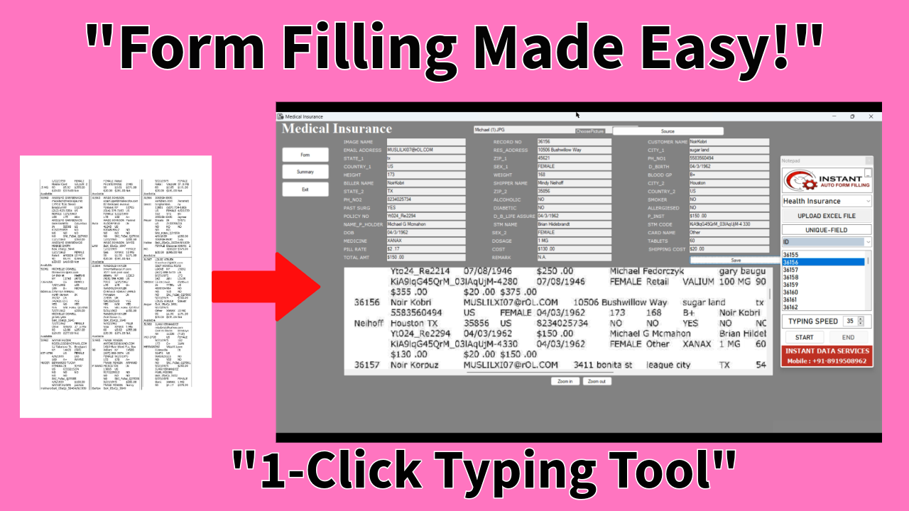Health Insurance Form Filling Auto Typing Software Free Download