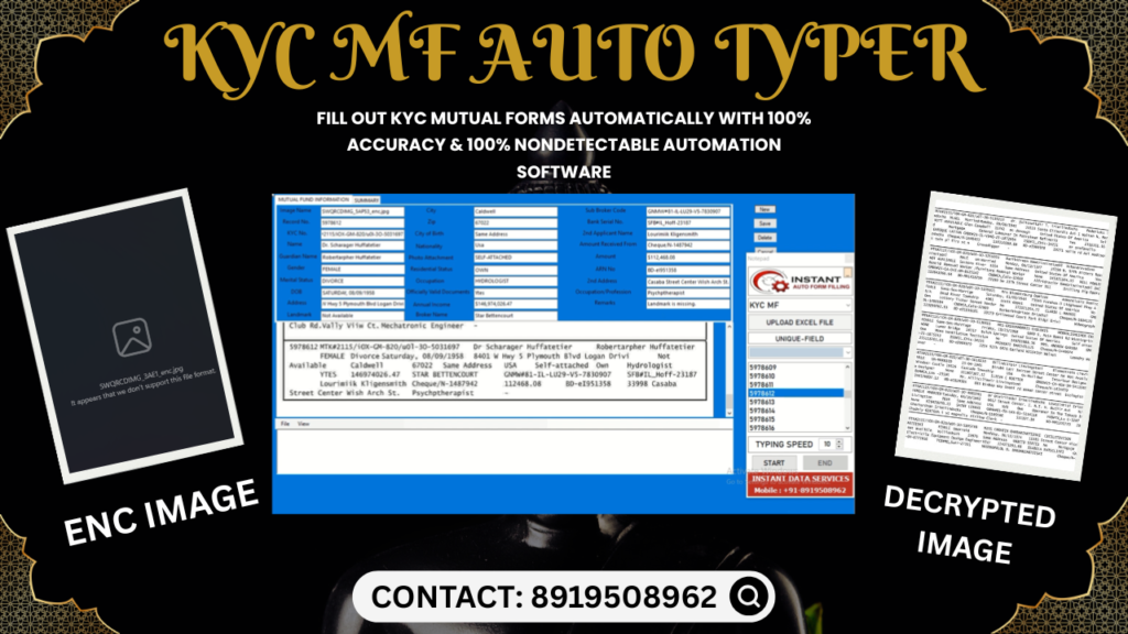 KYC MF Form Filling Auto Typing Software Demo | Data Entry Automation Solution 2026